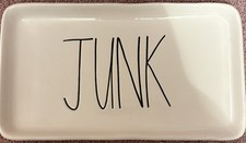 Rae Dunn JUNK Ceramic Makeup Jewelry Keys Change Trinket Organizer Tray
