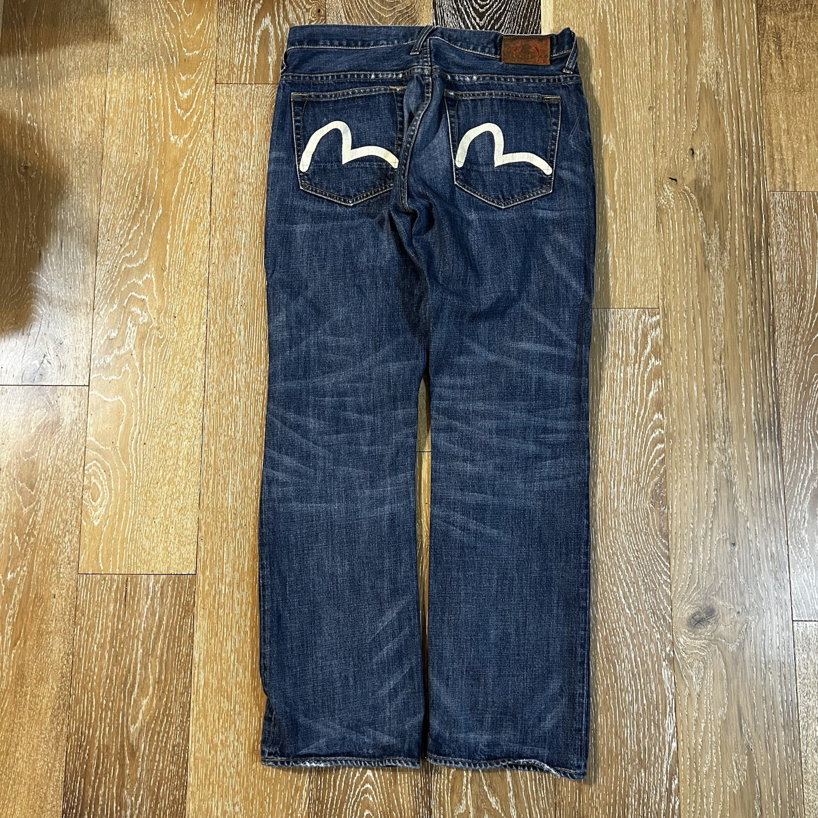 Evisu Men's Vintage Y2K Baggy Straight Leg Jeans Size 34 Hip Hop Style