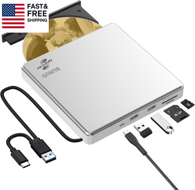 External CD DVD Drive Lightscribe CD/DVD +/-RW Burner Player Writer Optical Disk