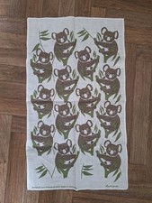 Vintage Australian Linnen Tea Towel By Rodriguez With Koala Print