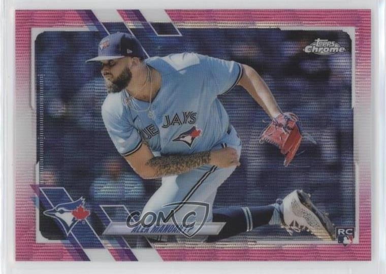 2021 Topps Chrome Update Target Pink Wave Refractor Alek Manoah #USC65 Rookie RC