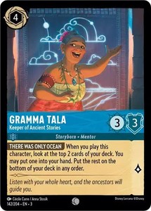 Gramma Tala Keeper of Ancient Stories Lorcana  142/204 Into the Inklands NM