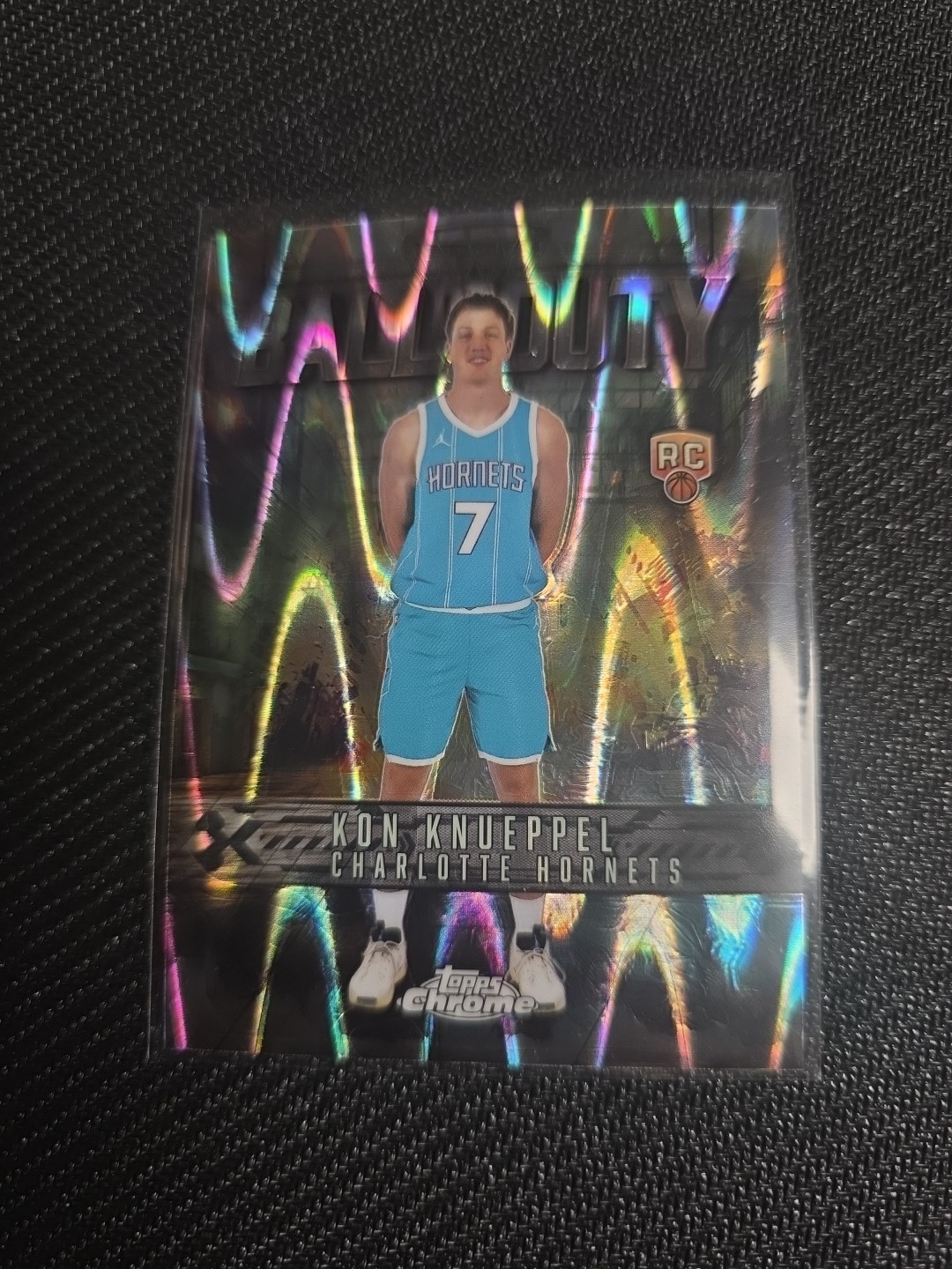 2025-26 Topps Chrome Kon Knueppel Ball Of Duty Rookie Card RC Wave Parallel