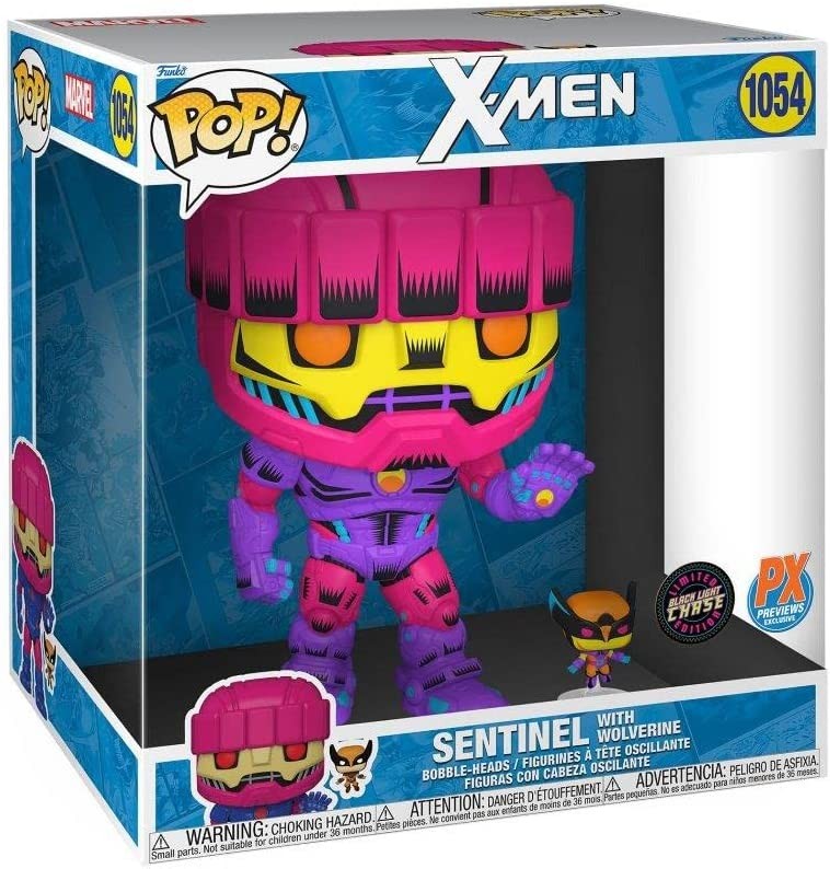 Funko Pop! Jumbo Marvel: X-Men - Sentinel with Wolverine Exclusive