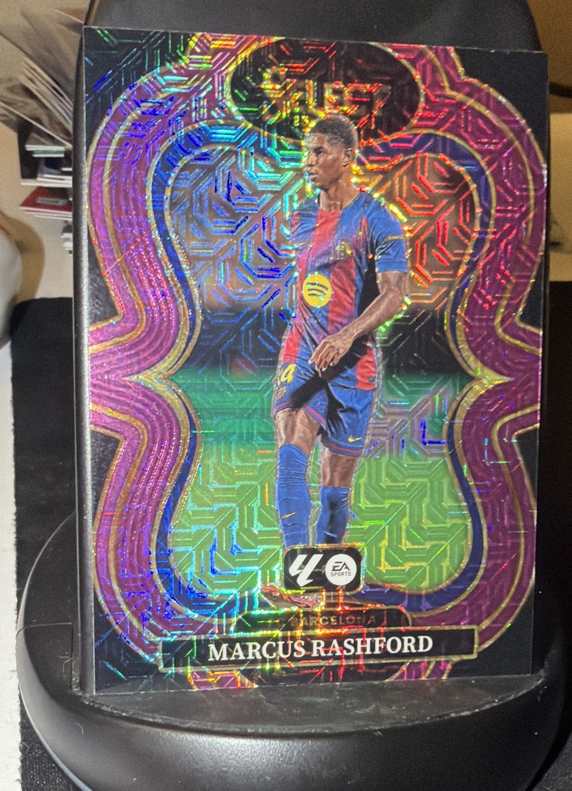 2025-26 Panini Select La Liga - Mezzanine Marcus Rashford #106 Purple Mojo Prizm