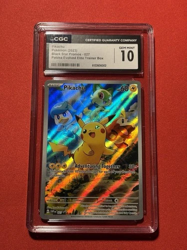 Pikachu 027 Paldea Evolved Promo Card CGC 10 Gem Mint
