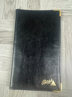 Vintage Bass Brewery Herren Leder Geldbörse - Schwarz - Brauerei Werbung