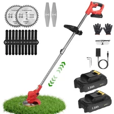 Cordless String Trimmer & Weed Eater, Electric Weed Wacker & Lawn Edger Tool ...