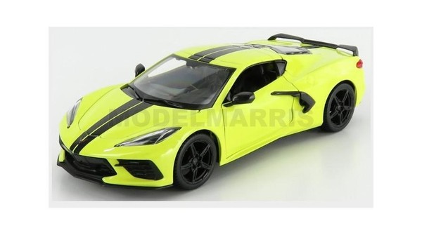 Maisto 31527Y Chevrolet Corvette Z51 Stingray Coupe 2020 Gelb 1/24-image