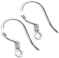 10 Pairs 925 Sterling Silver French Wire Earring Hooks Fish Hook Earrings Sterli