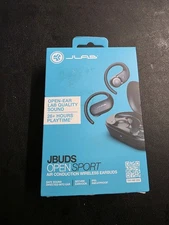 JLab JBuds Open Sport True Wireless Bluetooth Earbuds - Black New Open Box!