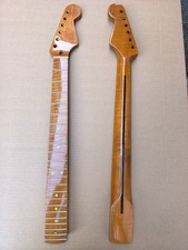 22 Fret Tiger Roasted Flame Maple Start Guitar Neck Gloss for Fender ST Replace