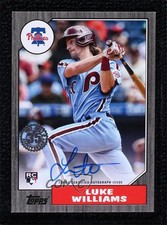 2022 Series 1 1987 Topps Baseball Black /199 Luke Williams #87BA-LWI Auto 0r8j