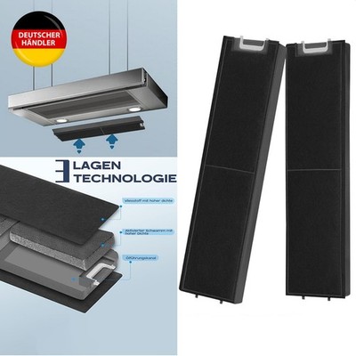 2x Aktivkohlefilter 285x245x20mm ersetzt Für Miele DKF13 DKF13-1 6485741