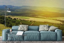 3D Snlight Coffee Plantation Self-adhesive Removeable Wallpaper Wall Mural