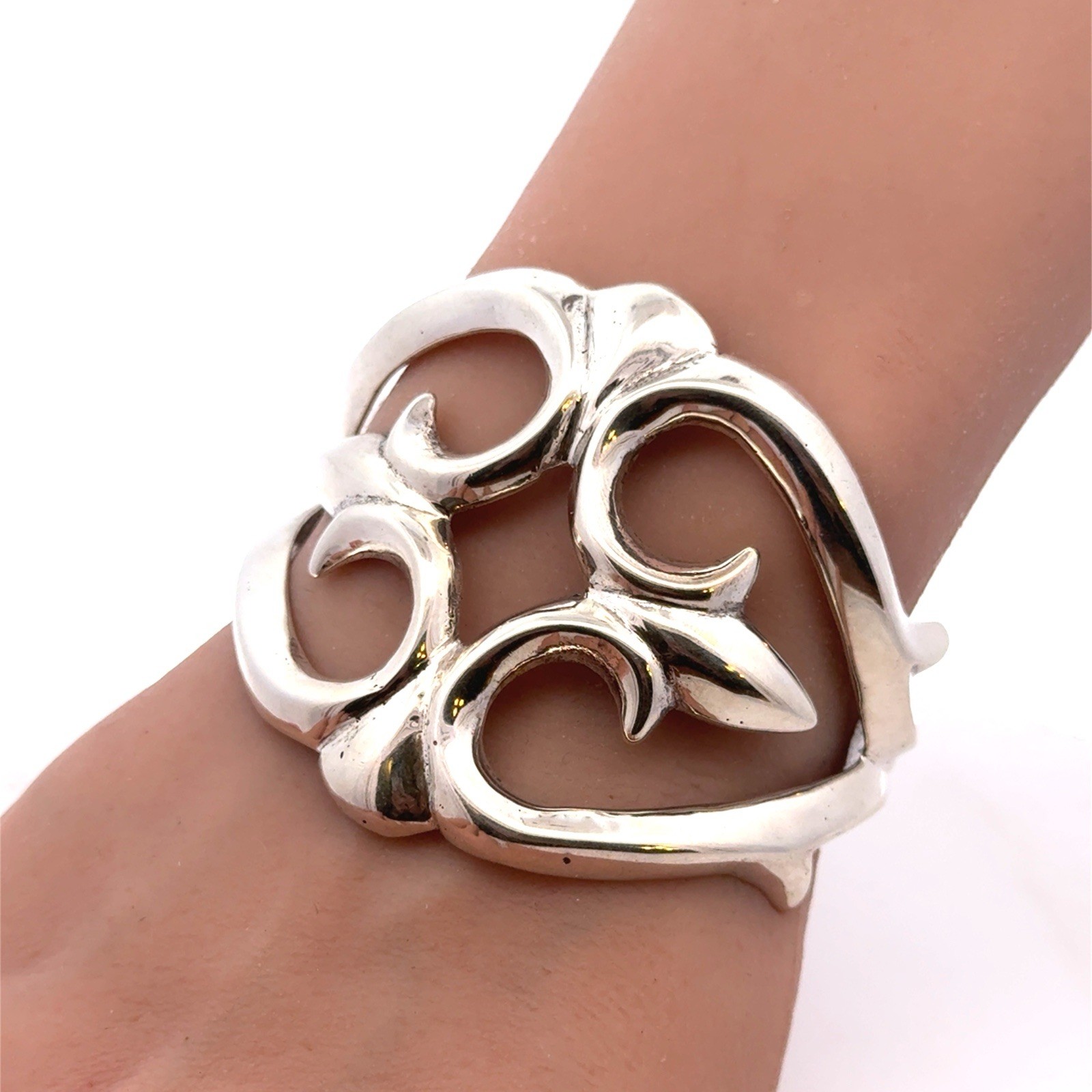 Artisan Sterling Silver Open Scroll Modernist Fle… - image 7