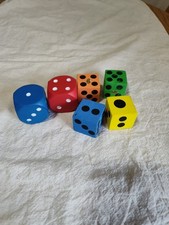 Styrofoam Game Dice Lot Of 6 D3