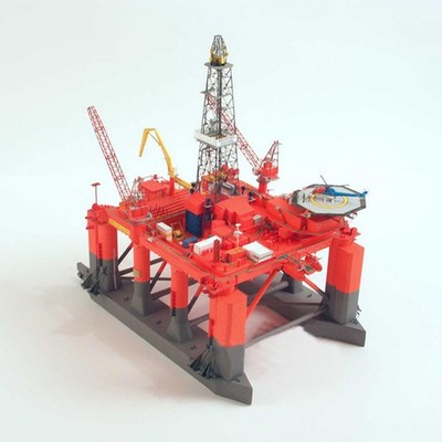 3D 1/400 DIY Semi Submersible Oil Drilling Platform Modell Kreatives