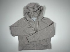 Yogalicious Full Zip Hoodie Women Medium Beige Athleisure Cozy Lounge Soft Yoga