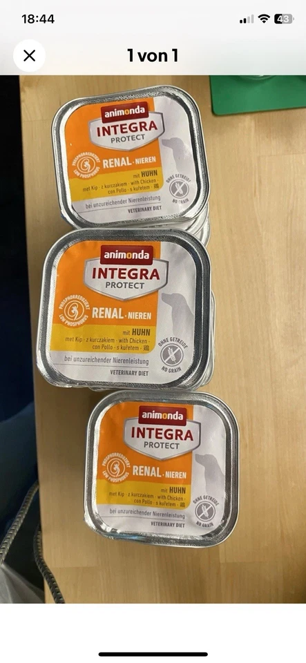 animonda INTEGRA PROTECT Hundefutter nass Renal (Niere) mit Huhn 13x 150g