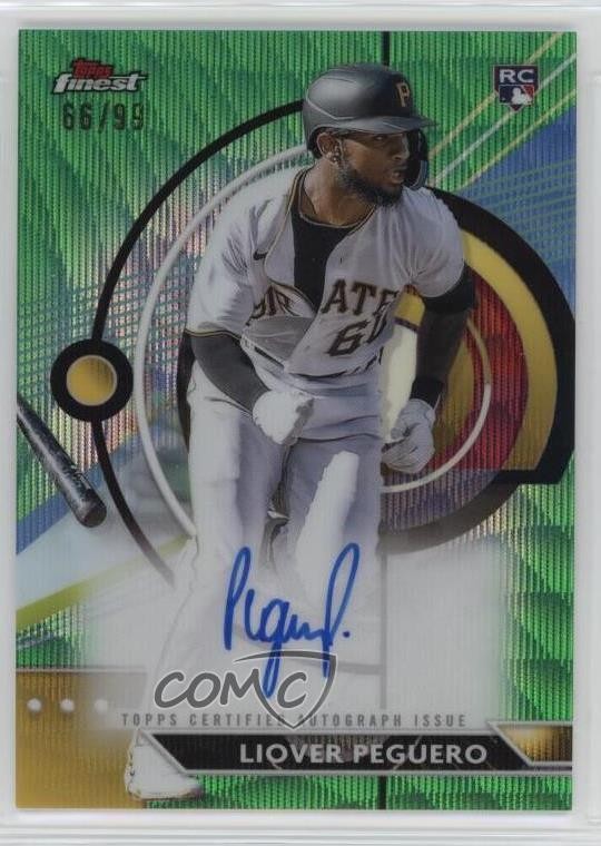2023 Topps Finest Green Wave Refractor 66/99 Liover Peguero Rookie Auto RC 4n2