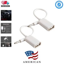 AUX to USB Adapter, 3.5mm Male Audio Jack to USB 2.0 Female Converter Cable, ...