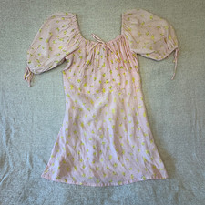 Faithfull the Brand Thea Luda Floral Mini Dress Women's Size 8