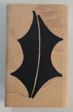 Fabricated Art Wood Rubber Stamp Leaf USED