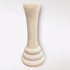 Vintage Randall Banded White Milk Glass Bud Vase 6" Tall - 3 Rings