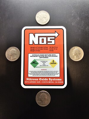 NOS Fire Extinguisher Stickers 2pcs