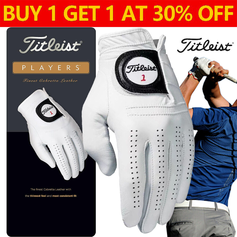 NEW Titleist Players Men's Golf Gloves - Size Select -Left Hand for RH Golfer US