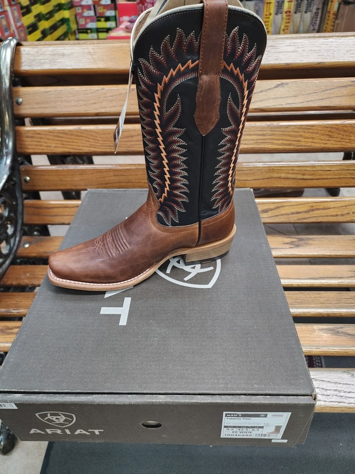 Ariat Boots Mens Black Square Toe En's Ariat Futurity Tie Western