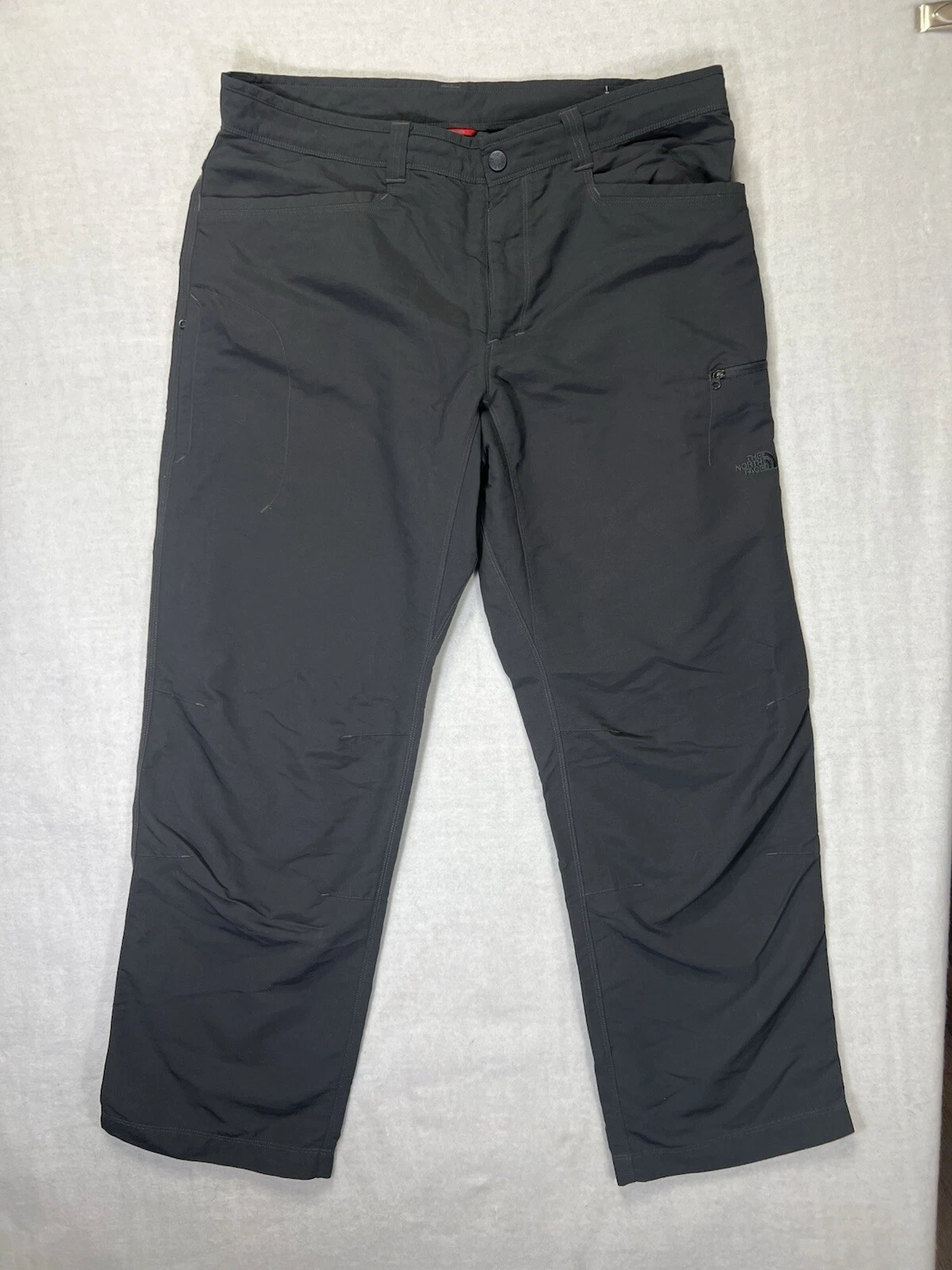 The North Face Paramount Traverse Mens Hiking Pants 38 Charcoal Nylon Zip Pocket