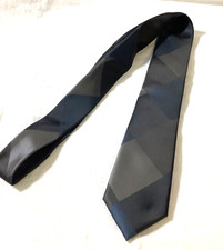J. Ferrari Silk Polyester Tie Black/Gray/Blue Formal Dress Wedding Dinner Date