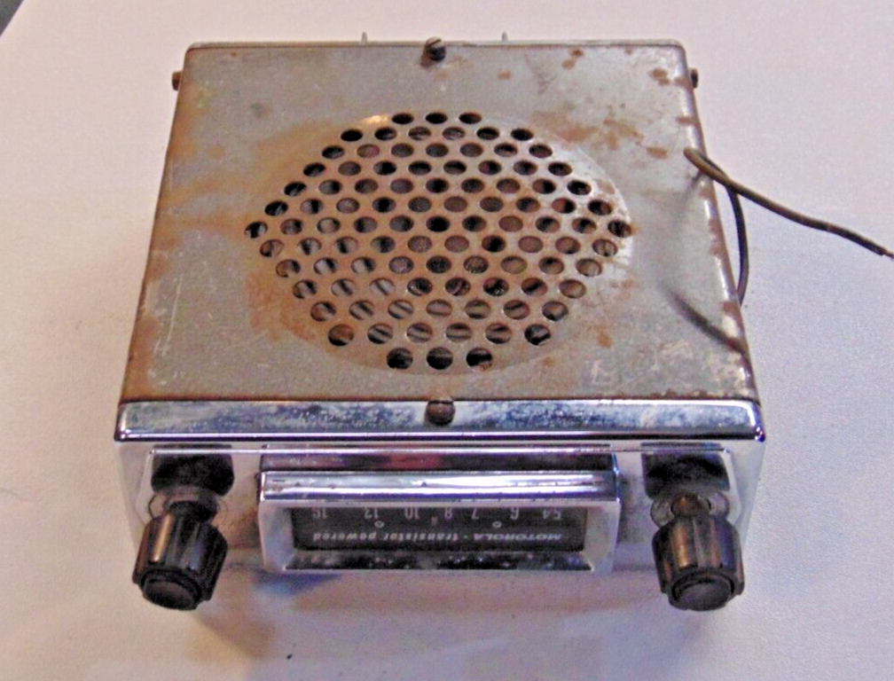 Vintage Motorola AM Car Radio-Nice Chrome Face-Tested Fine-Restore