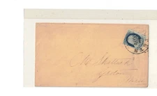 #24, 1 cent 1857 issue, NY state to Groton MA, printed matter, circa 1857-1861