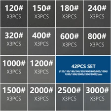 Wet Dry Sandpaper 80-3000 Sand Paper Sheets for Wood Metal Automotive Sanding