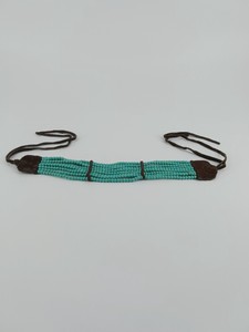 Turquoise Beaded and Leather Choker