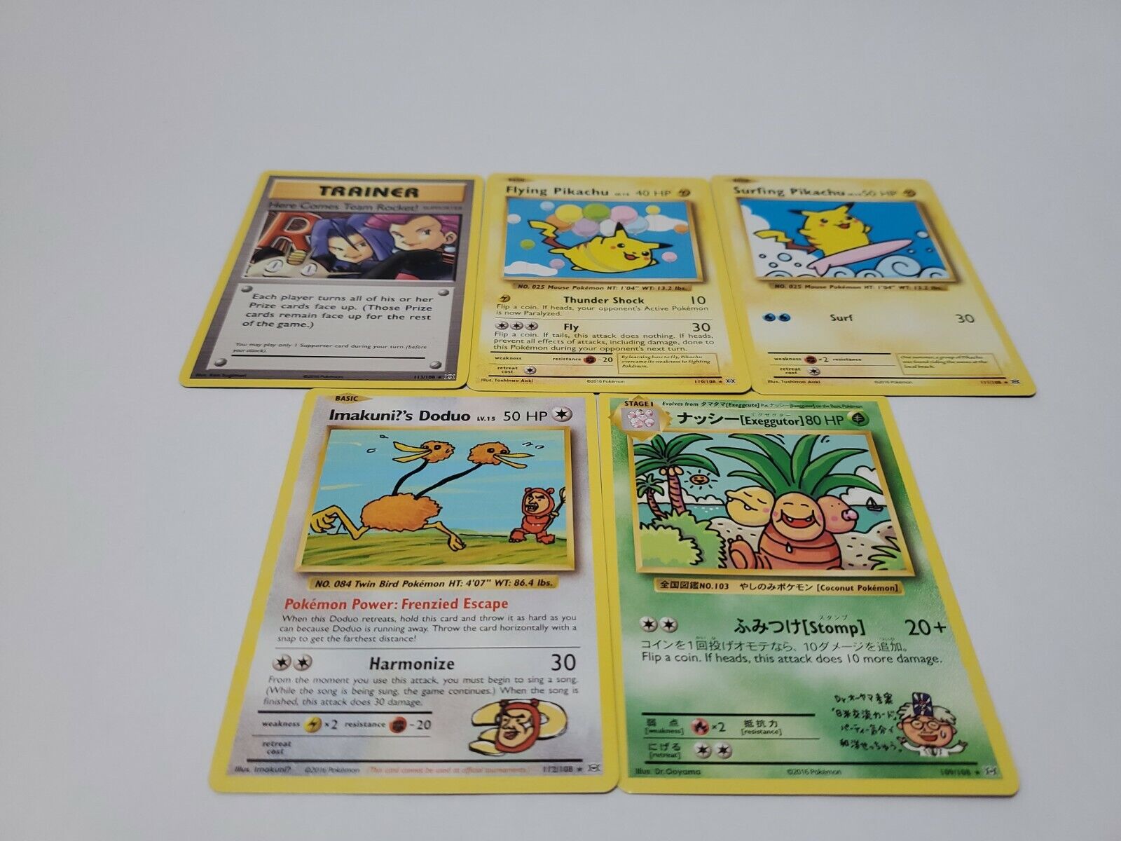 Pokemon XY Evolutions Secret Rare Set, Complete set of 5 Cards