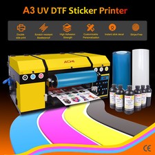 A3 UV DTF Printer Double XP600 Nozzle Varnish Transfer Sticker Printing AB Film