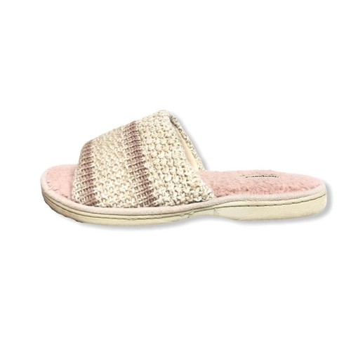 dearfoams lane knit slide slipper