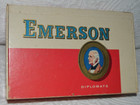1955 Emerson Diplomats Cigar Box Mild & Mellow Six Cent Class C, Red & White Box — photo 2