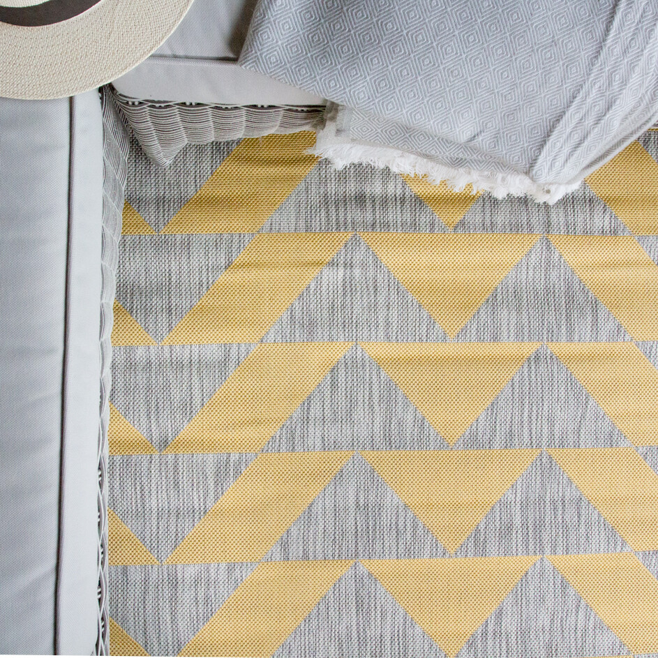 Yellow Indoor Outdoor Rugs for Garden Hose Washable Mustard Plastic