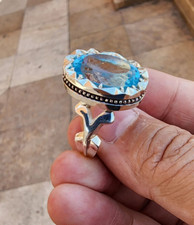 Natural Topaz Stone Ring Brazil Topaz Stone Ring 925 Silver Ring Gift Ring