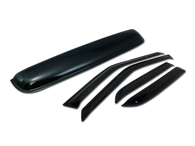 For 90-93 Accord 4D/4Dr Sun Shade Rain Window Visors Sunroof Moon Roof Guard 5PC