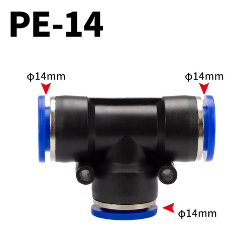 Nylon Pneumatic T TEE fitting hose tube inline push fit connector air line - Picture 17 of 18