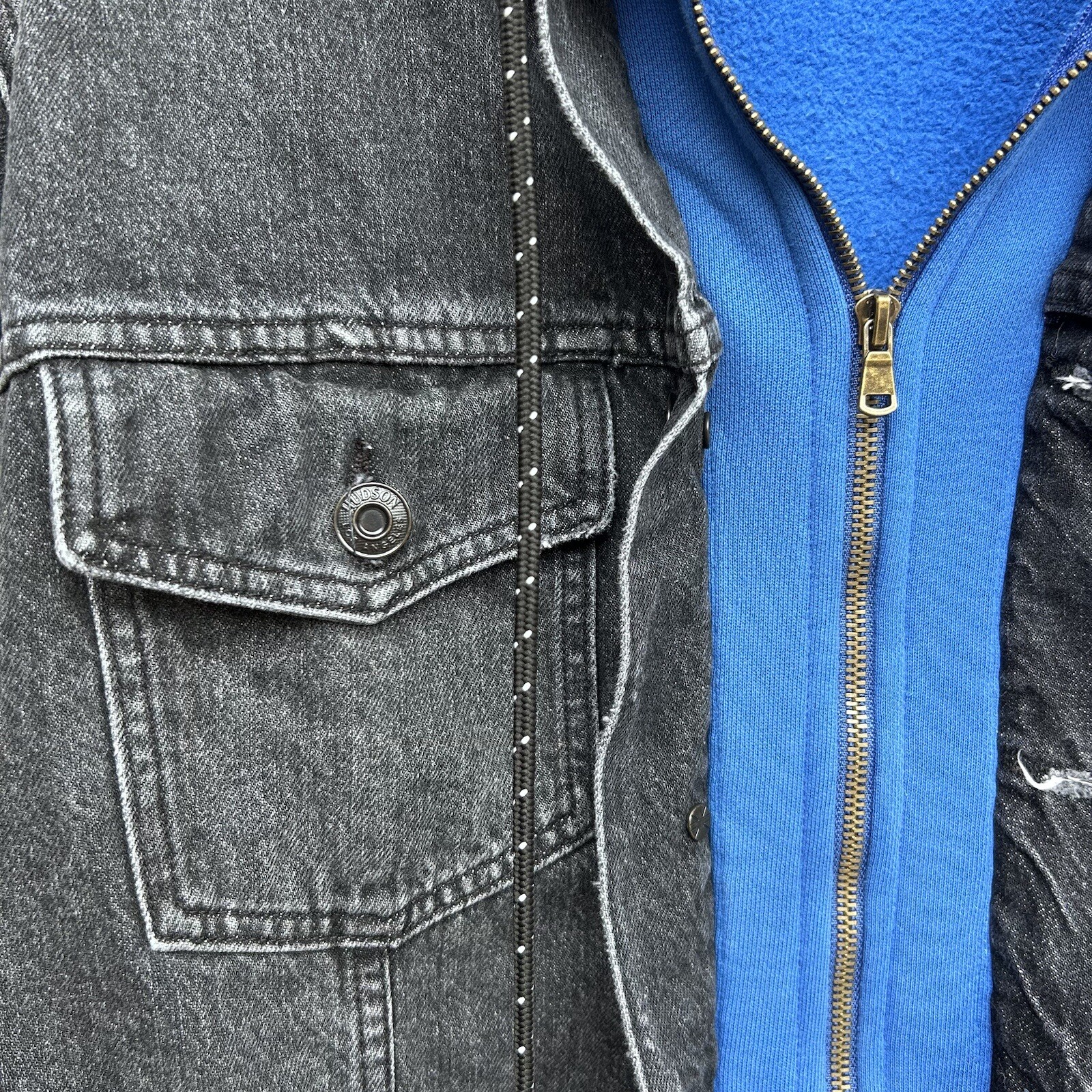 Hudson Distressed Colorblock Patchwork Denim Truc… - image 2