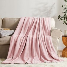 New Extra Large Fleece Blanket Super Soft Reversible Bed Sofa Throw Double King