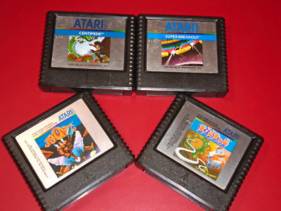 Atari 5200 Game Cart Lot Super Breakout, Dig Dug, Centipede, & Joust Tested NICE