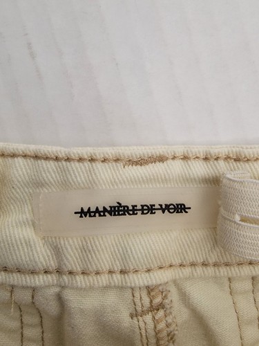 Pantalones de mezclilla cargo Maniere De Voir para mujer 2 prendas elásticas ajustadas al tobillo - Imagen 6 de 11